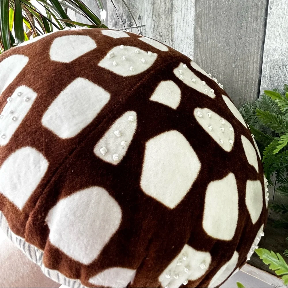 🌴 Cool John Darian Soft Beaded Brown & White Mushroom Decorative Pillow |Target